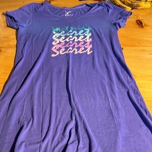 Victoria secret.  Purple. Nightshirt.  Knee length